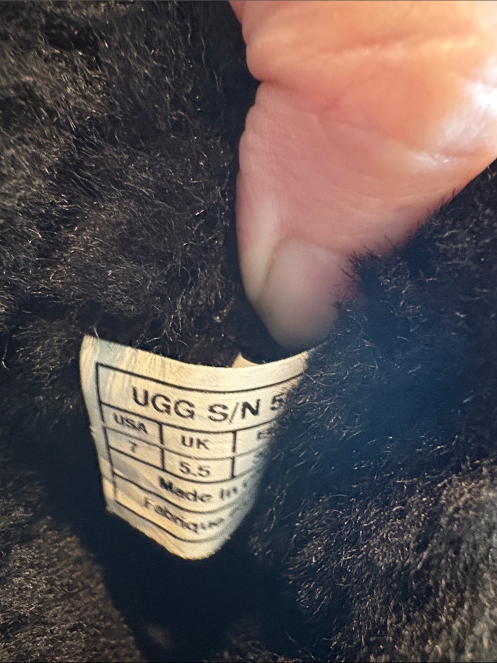 UGG Australia Classic Tall Black Sheepskin Boots Women’s Size 7 - Picture 5 of 6